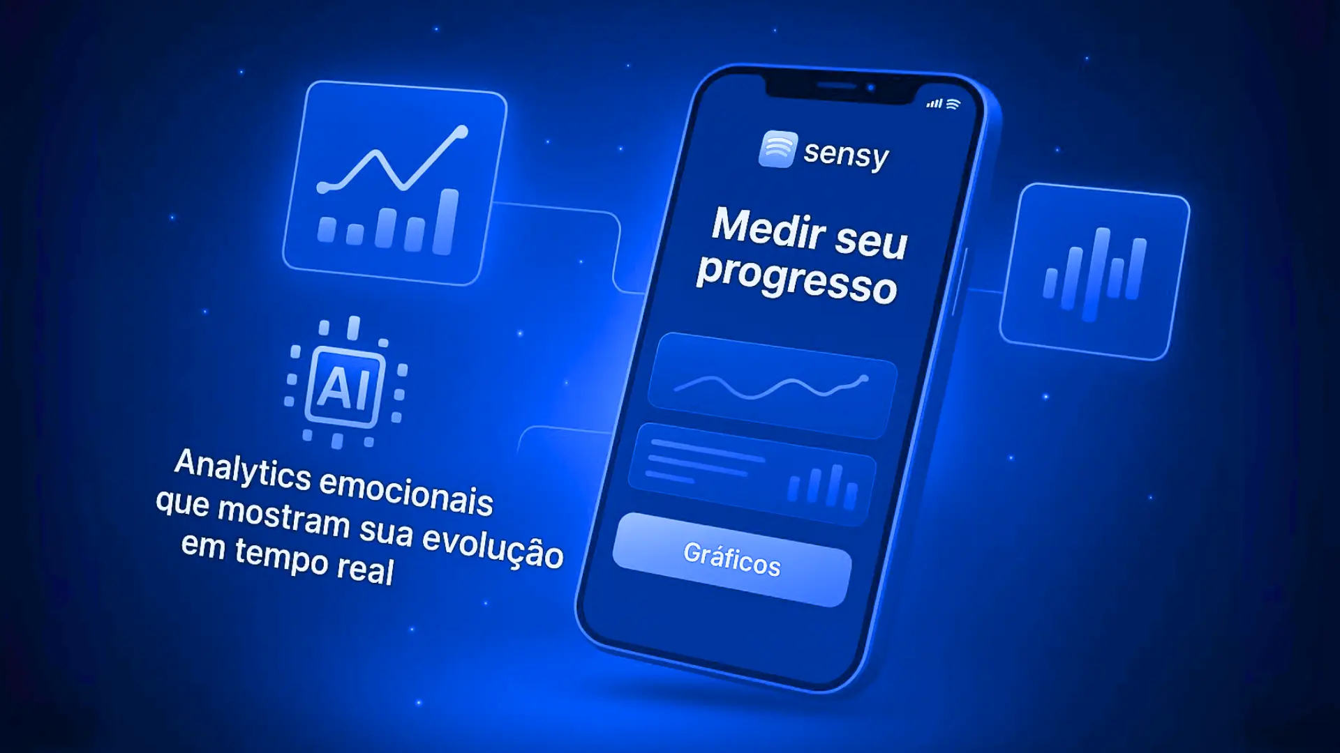 App Sensy - Medir seu progresso com gráficos e insights da IA