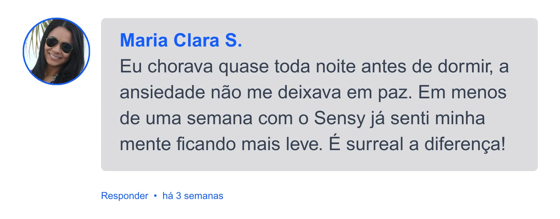 Depoimento Maria Clara S. - Comunidade Sensy